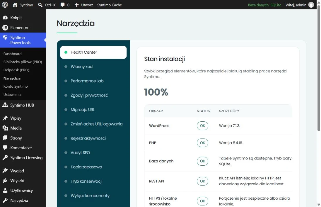 Authentic local WordPress screenshots · Polish interface · 15 October 2026